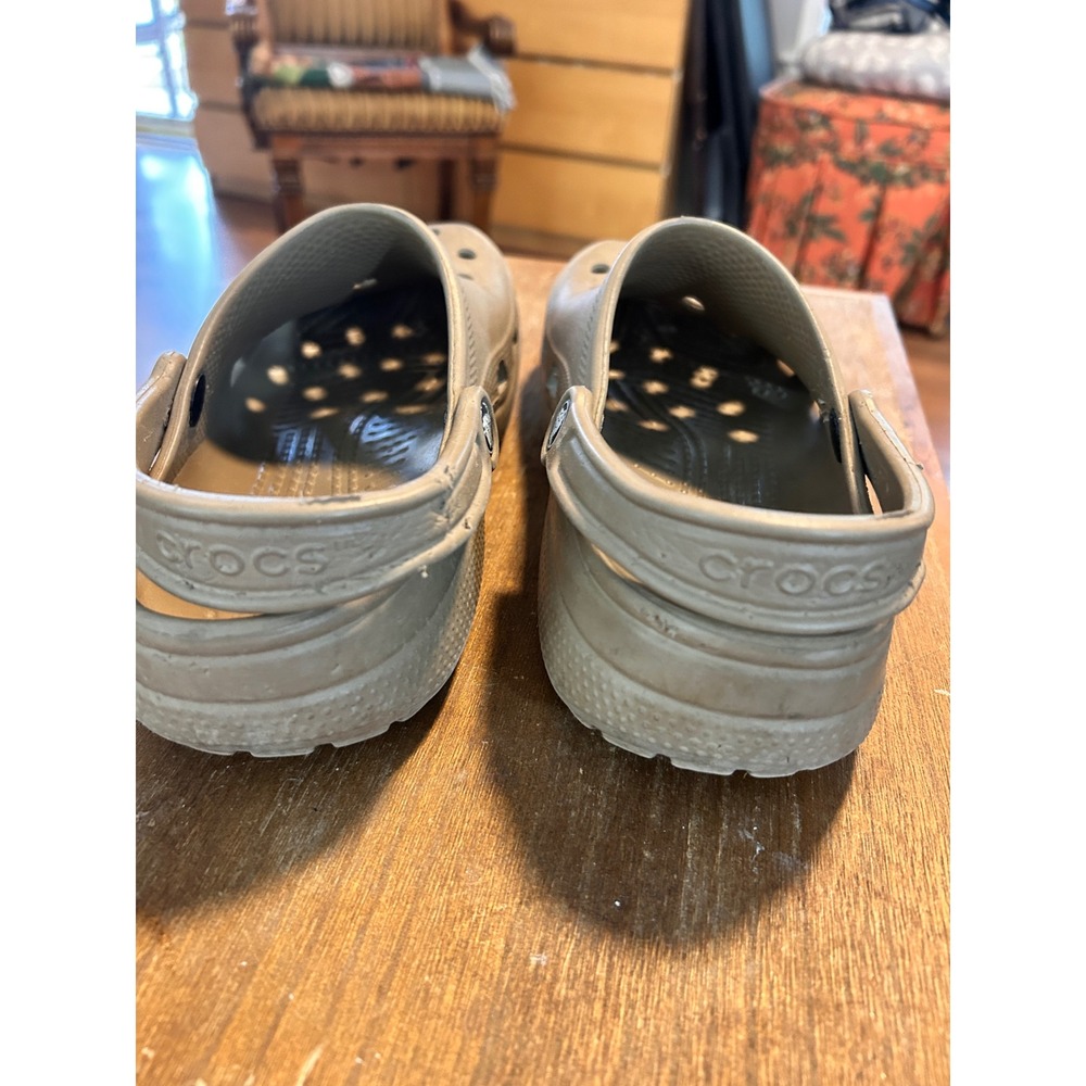 Crocs Classic Clog Tan Beige Slip On Casual Comfort Shoes Unisex Size M 9 L 11 - Picture 4 of 5